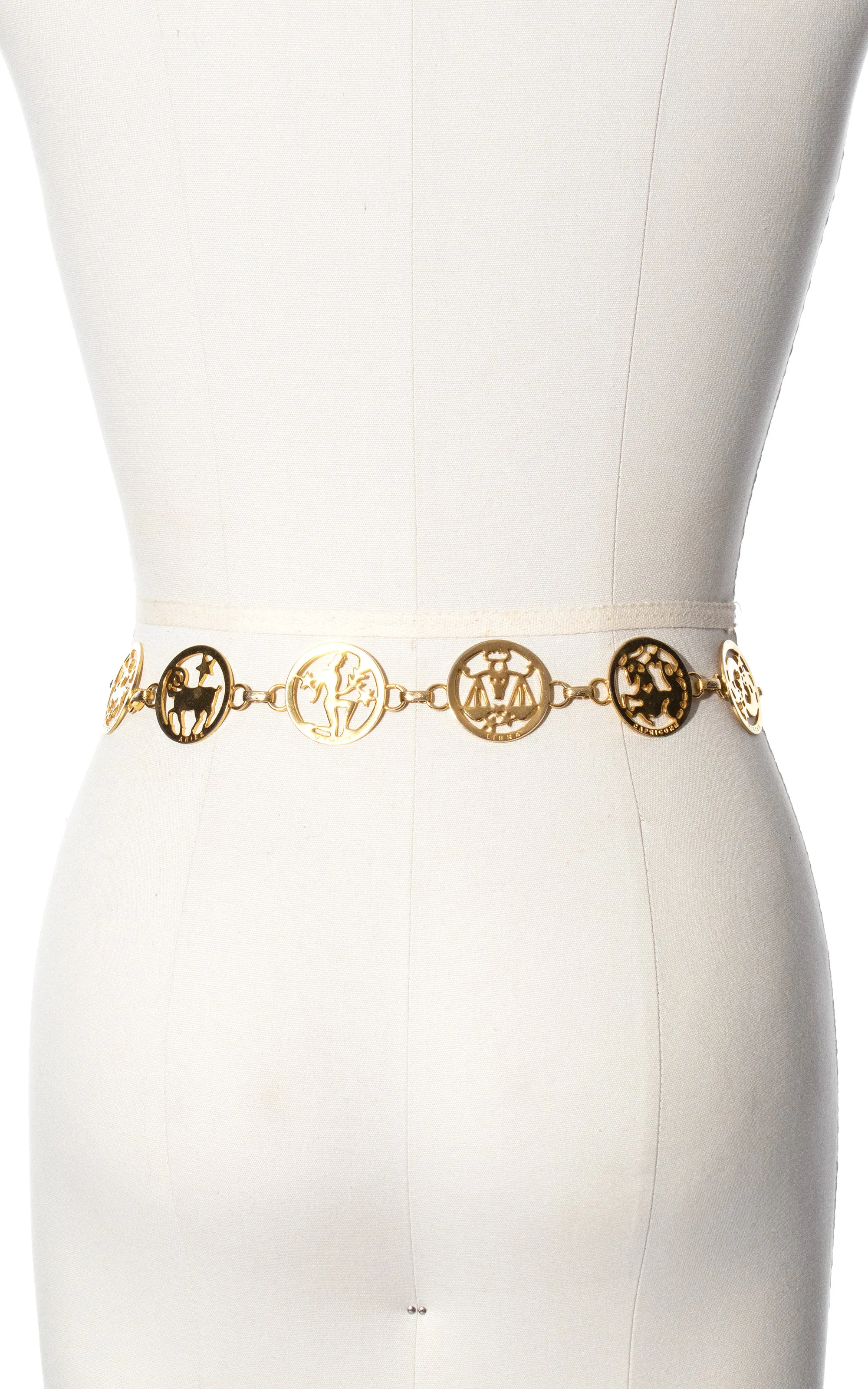 1960s 1970s Astrology Chain Belt | x-small/small/medium