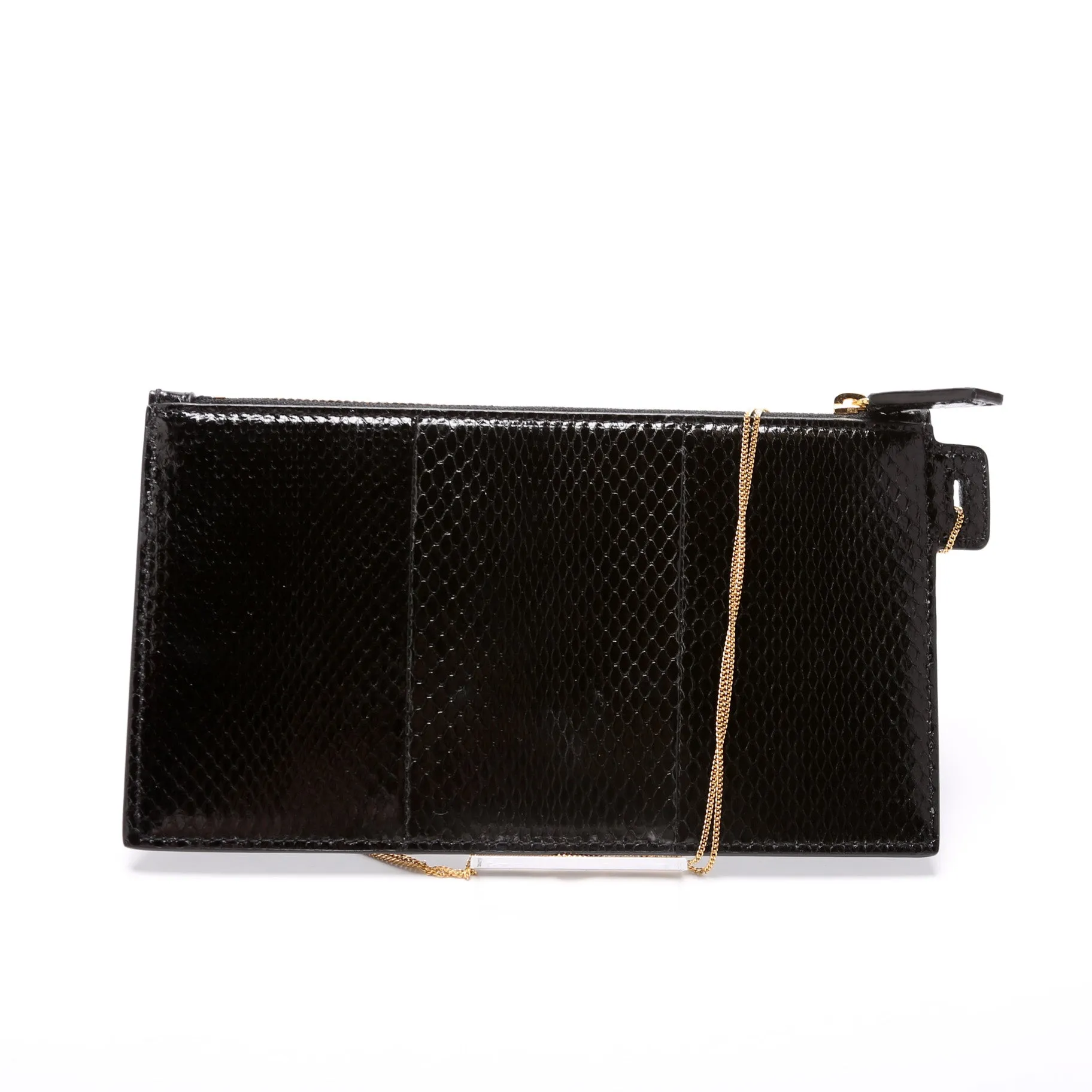 669907 Snakeskin Pouch w/ Chain