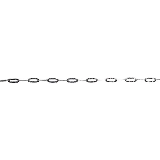 Antiqued Silver Elongated Oval Cable Chain, 6x3mm Links, by the Foot