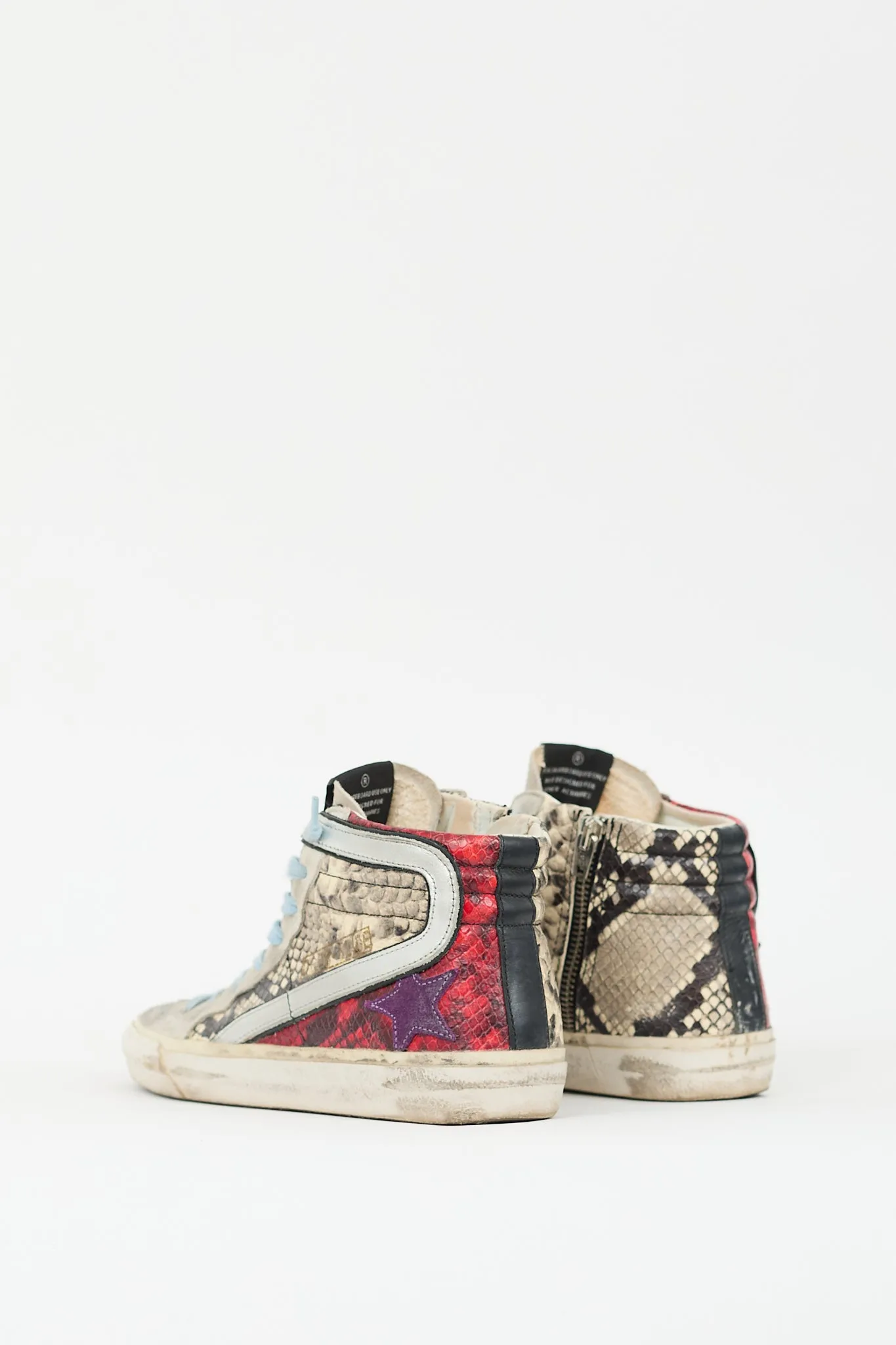 Beige & Multi Suede & Embossed Leather Slide Sneaker