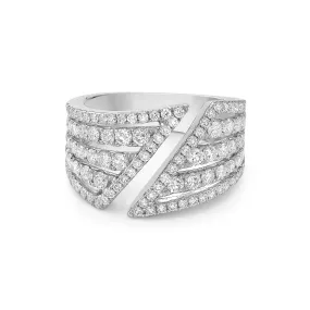 Charles Krypell Fancy Gold and Layered Diamond Ring