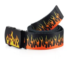 Flame Printed Belt for Men