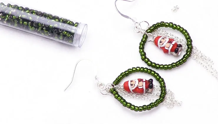 How to Make the Santa Baby Earrings