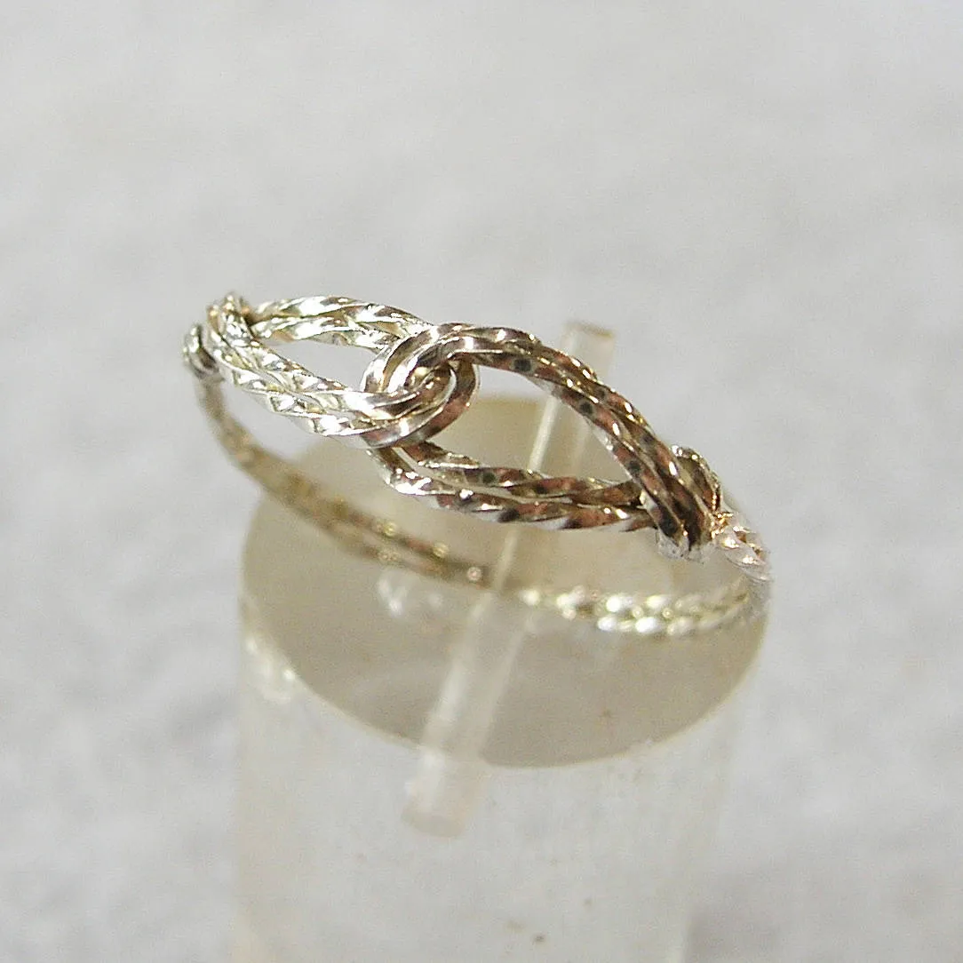 Infinity Design Sterling Silver Twist Wire Thumb Ring