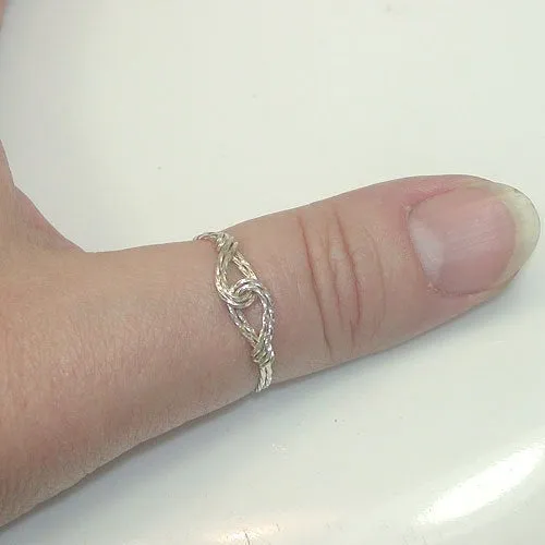 Infinity Design Sterling Silver Twist Wire Thumb Ring