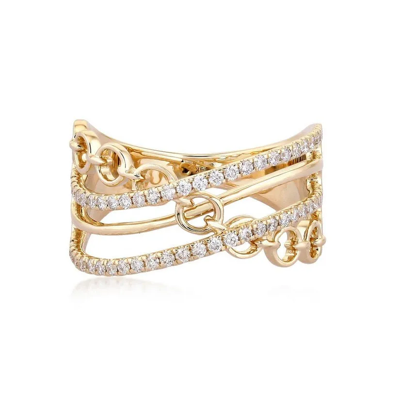 Luxe Diamond Open Wrap Ring