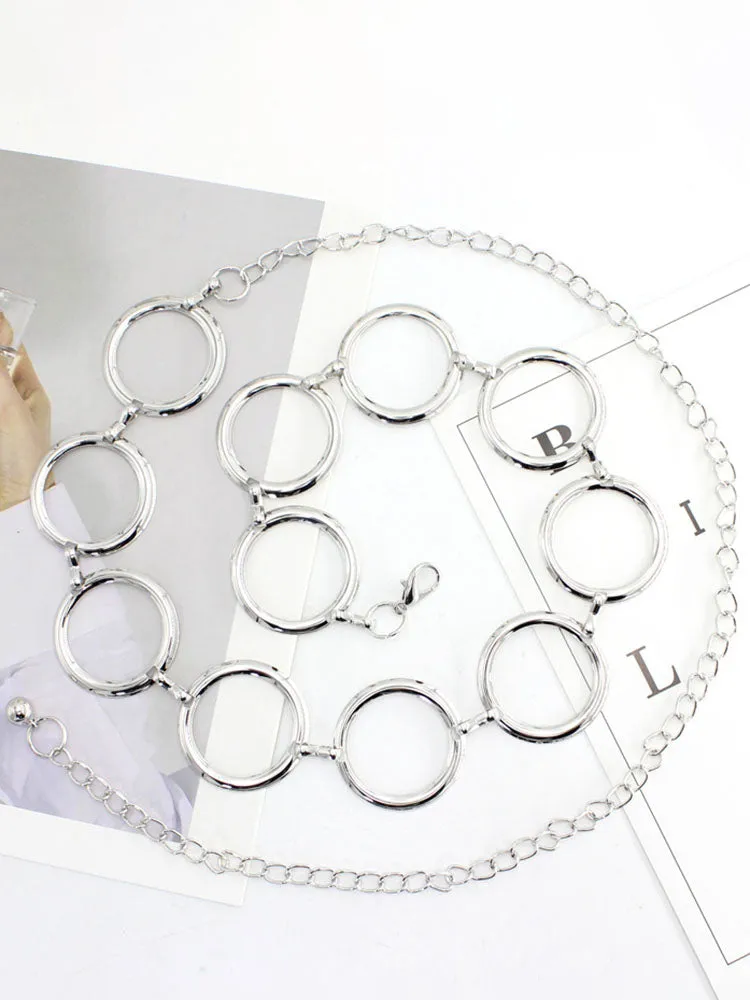 Minimalist Ring Patchwork Chain Belts