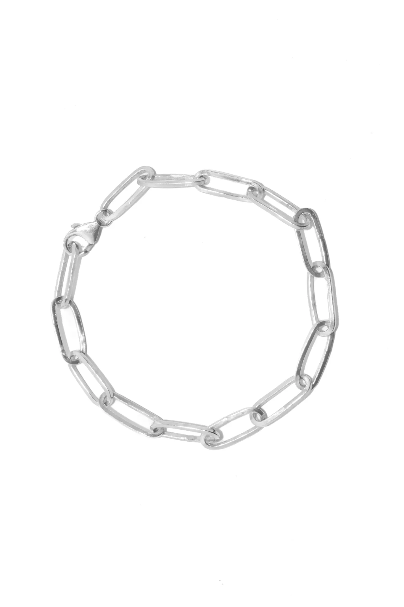 Plain Jane Bracelet | Handmade Sterling Silver Plain Jane Paperclip Chain Bracelet