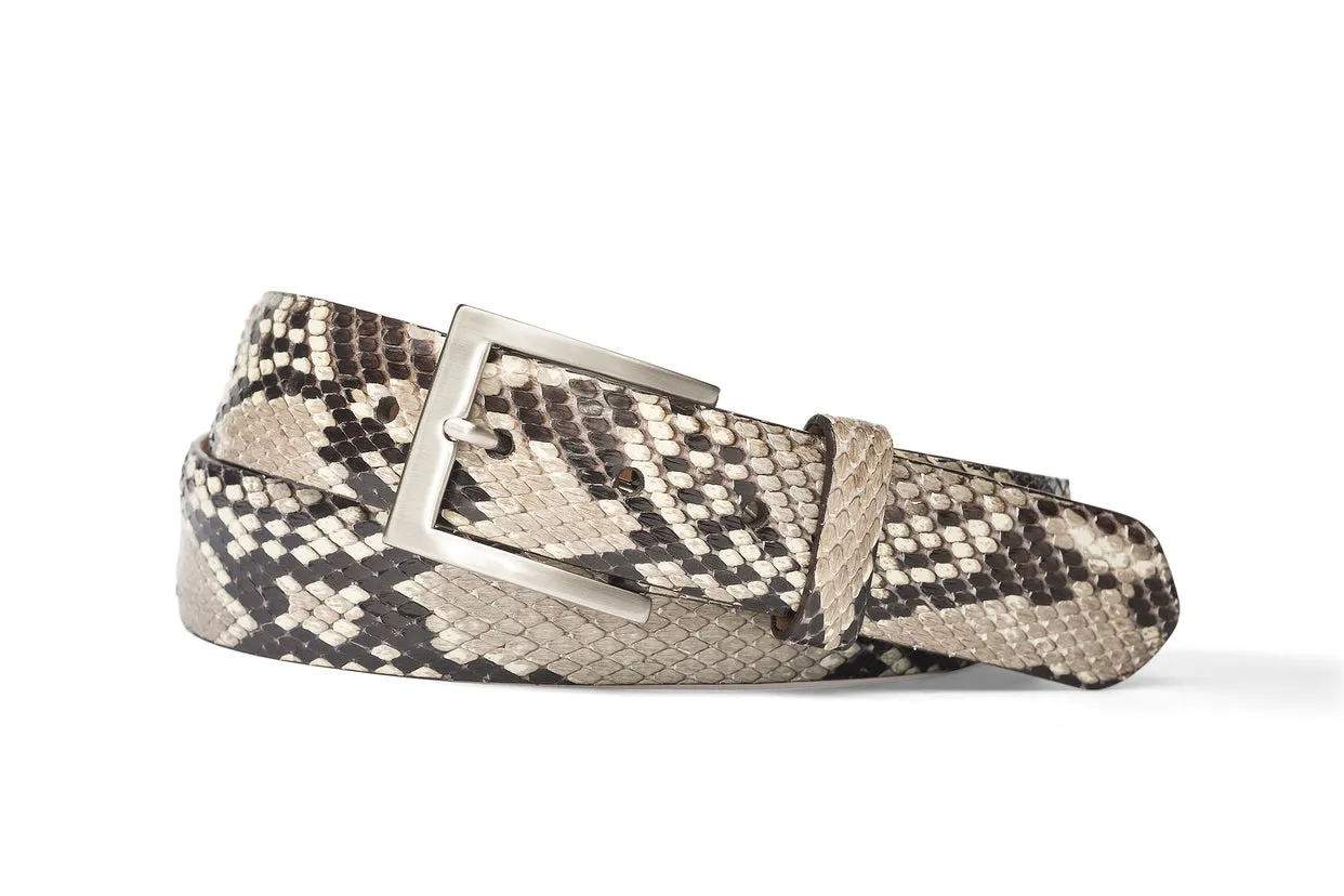 Python Belt with Brushed Nickel Buckle