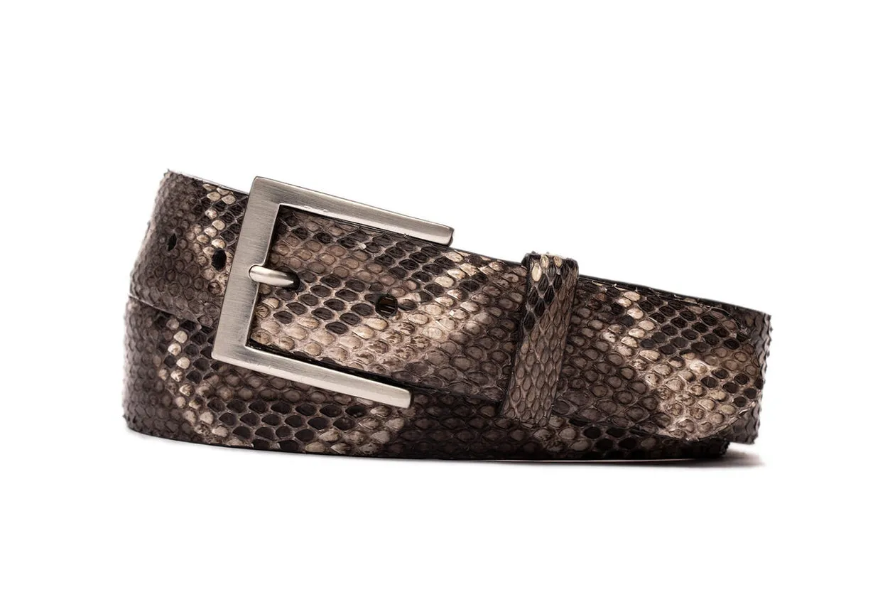Python Belt with Brushed Nickel Buckle
