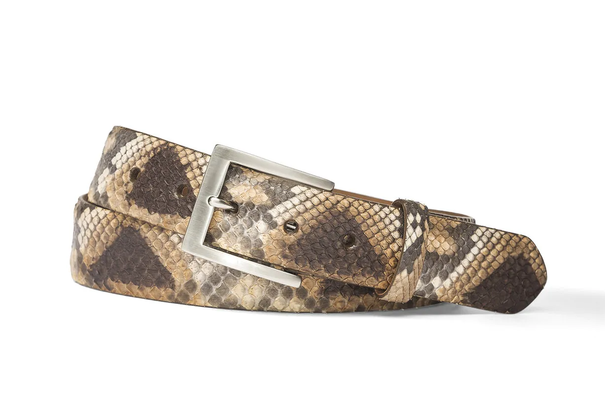 Python Belt with Brushed Nickel Buckle