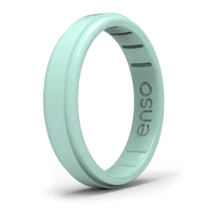 Rise BC Thin Silicone Ring: Turquoise