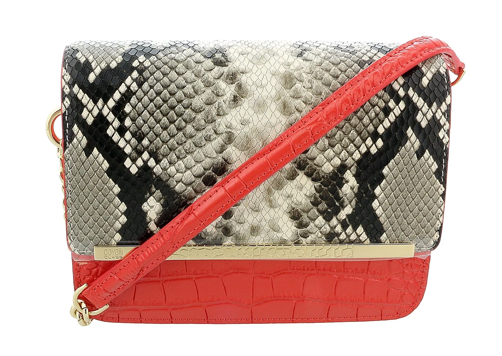 Roberto Cavalli Class Coral Medium Milano Shoulder Bag