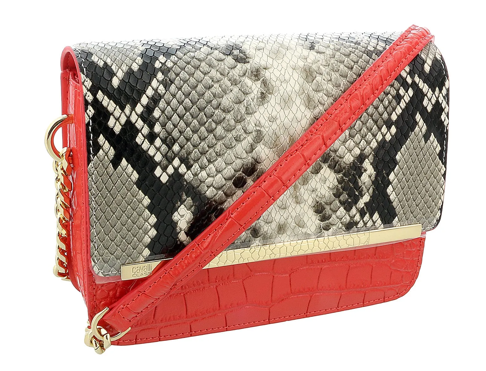 Roberto Cavalli Class Coral Medium Milano Shoulder Bag
