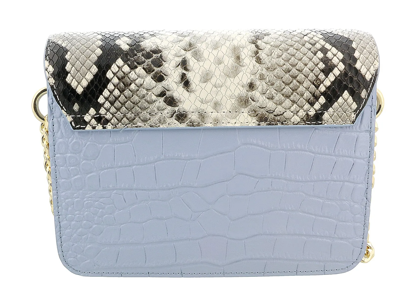 Roberto Cavalli Class Light Blue Medium Milano Shoulder Bag