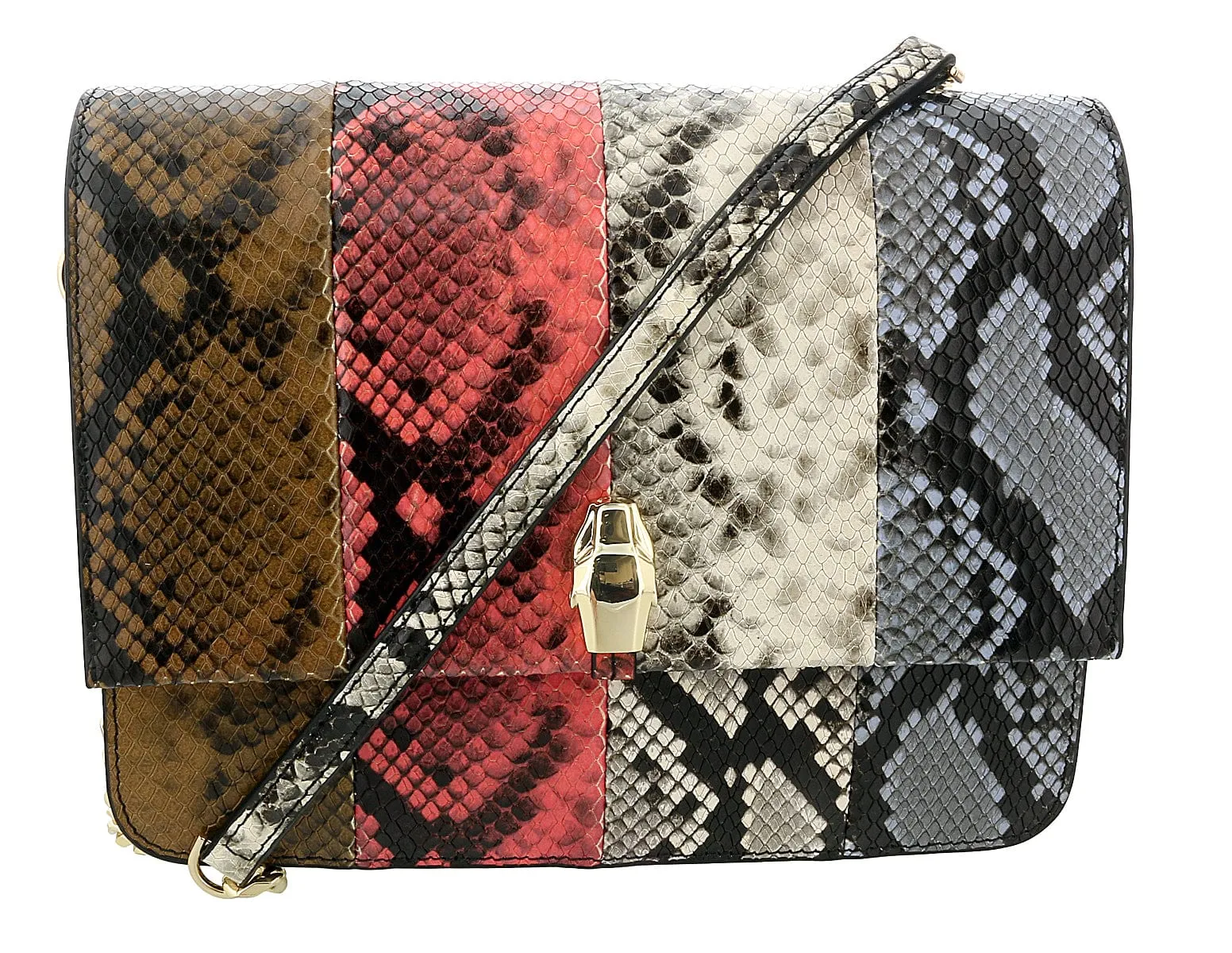 Roberto Cavalli Class Multicolor Large Milano Shoulder Bag