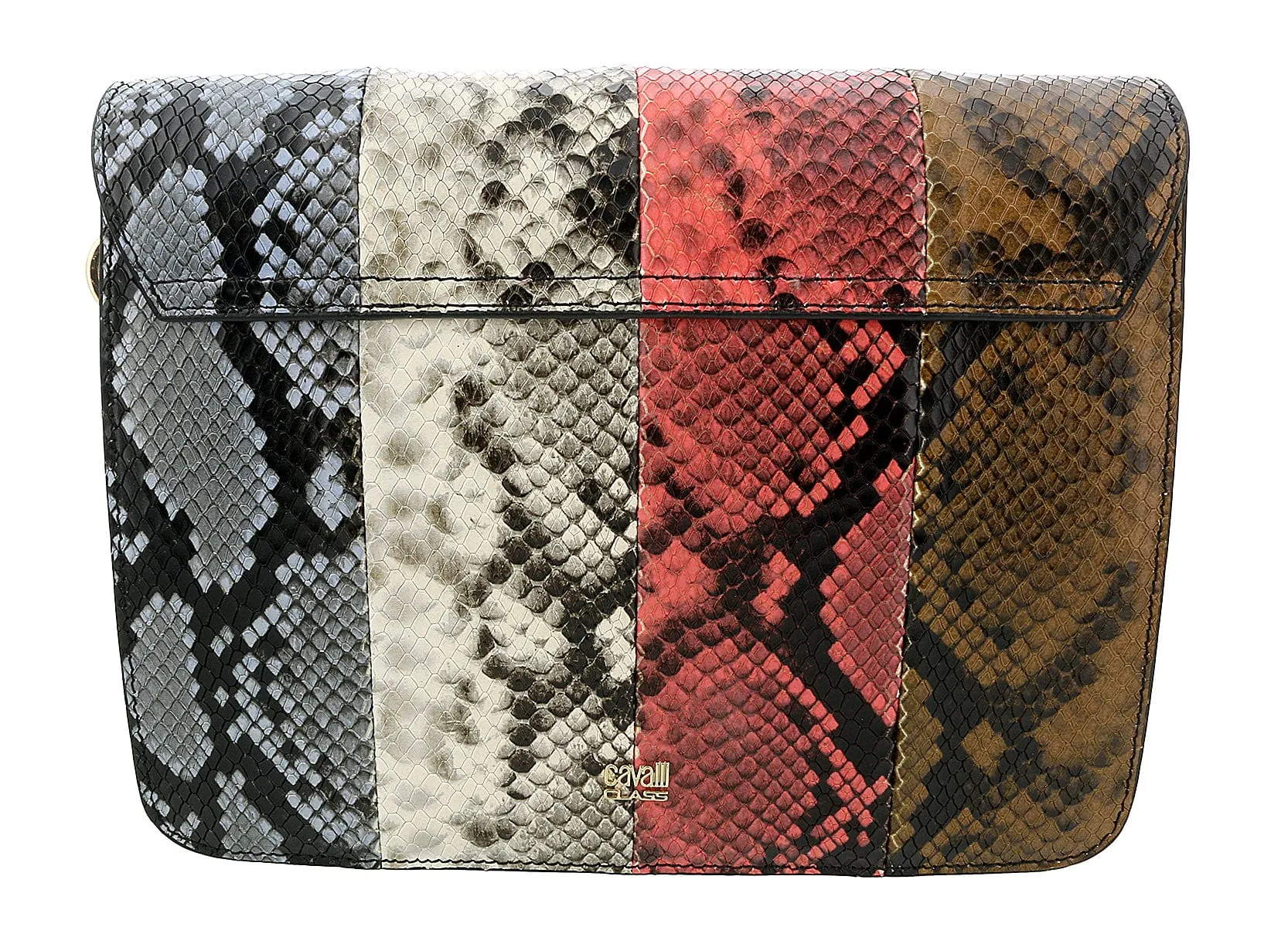 Roberto Cavalli Class Multicolor Large Milano Shoulder Bag