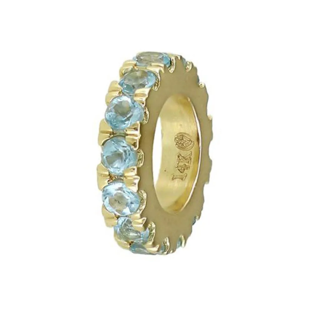 Roundel Spacer Bead Charm with Gemstone