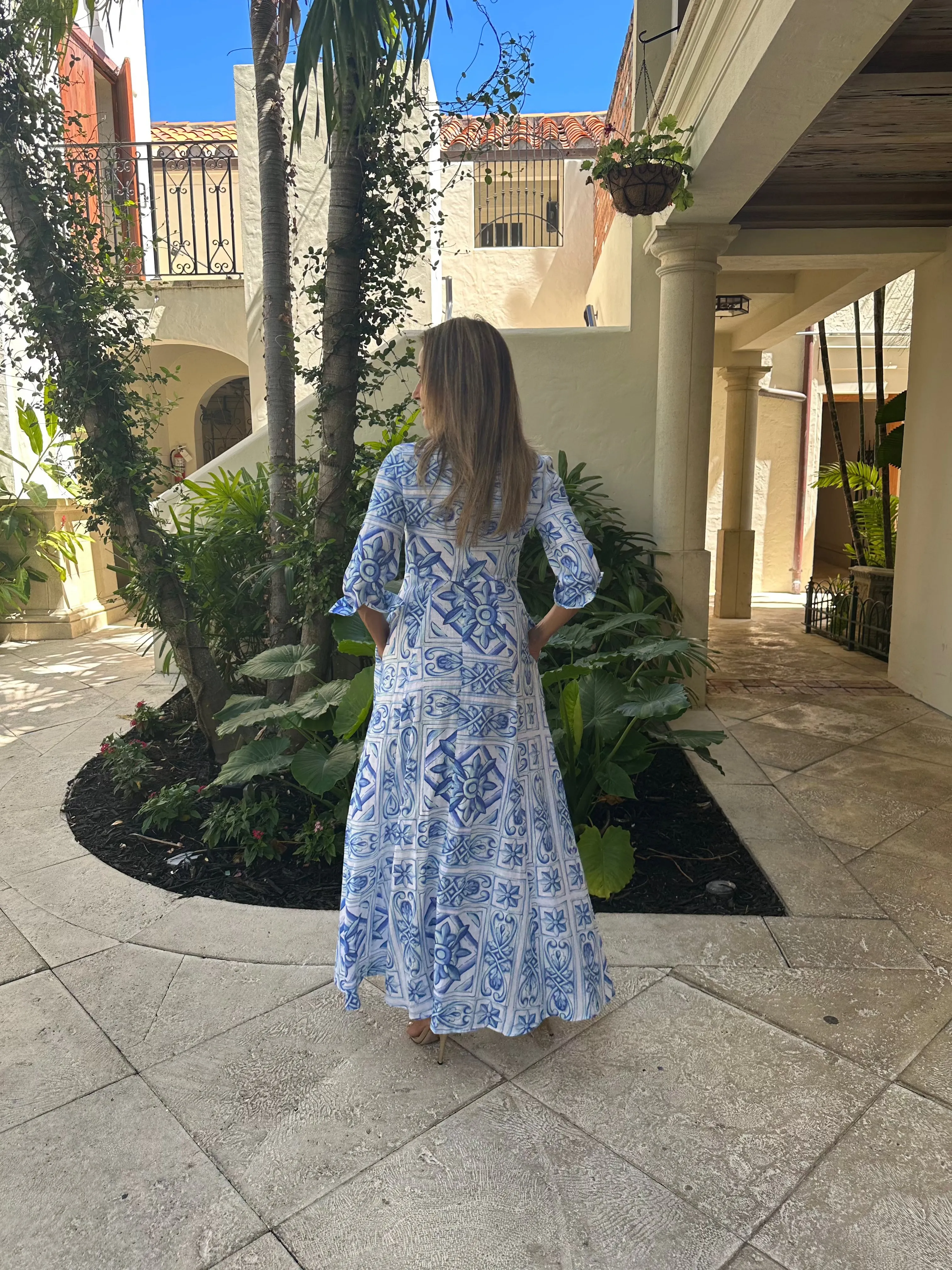 Shirt Dress New Linen Printed