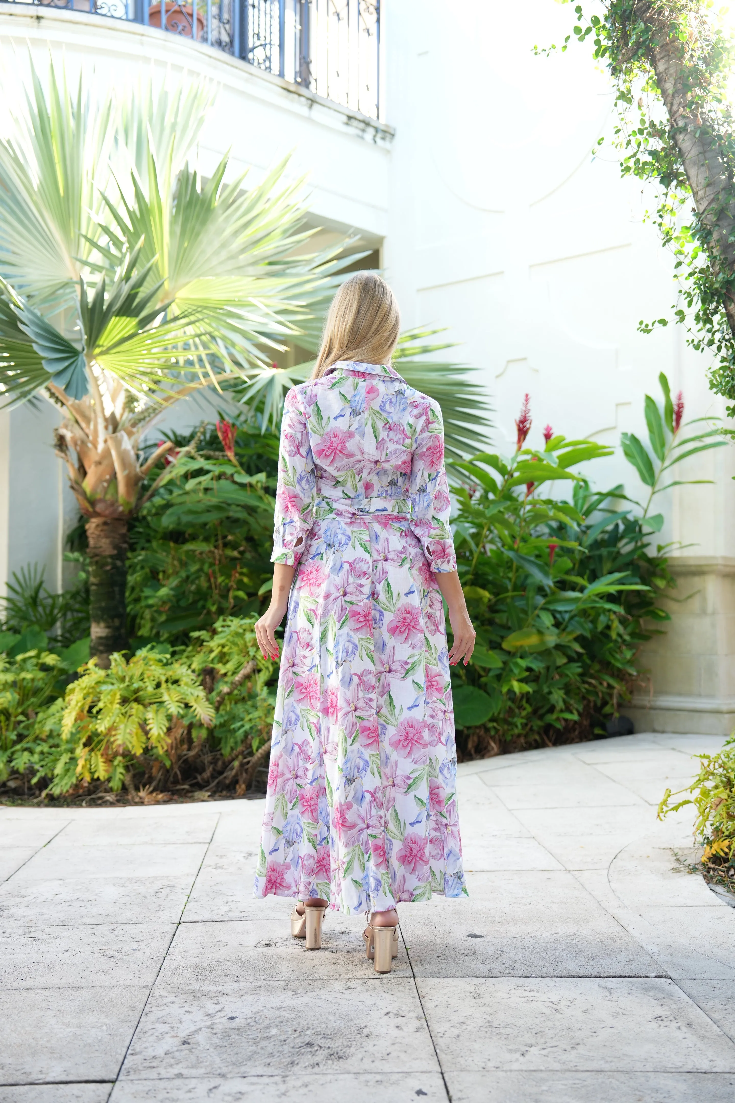 Shirt Dress New Linen Printed