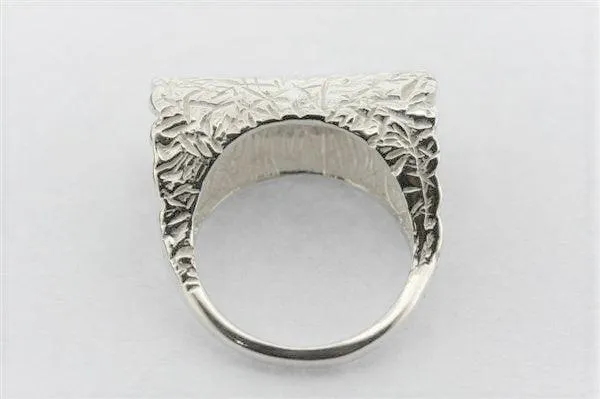 Textured rolled ring - sterling silver