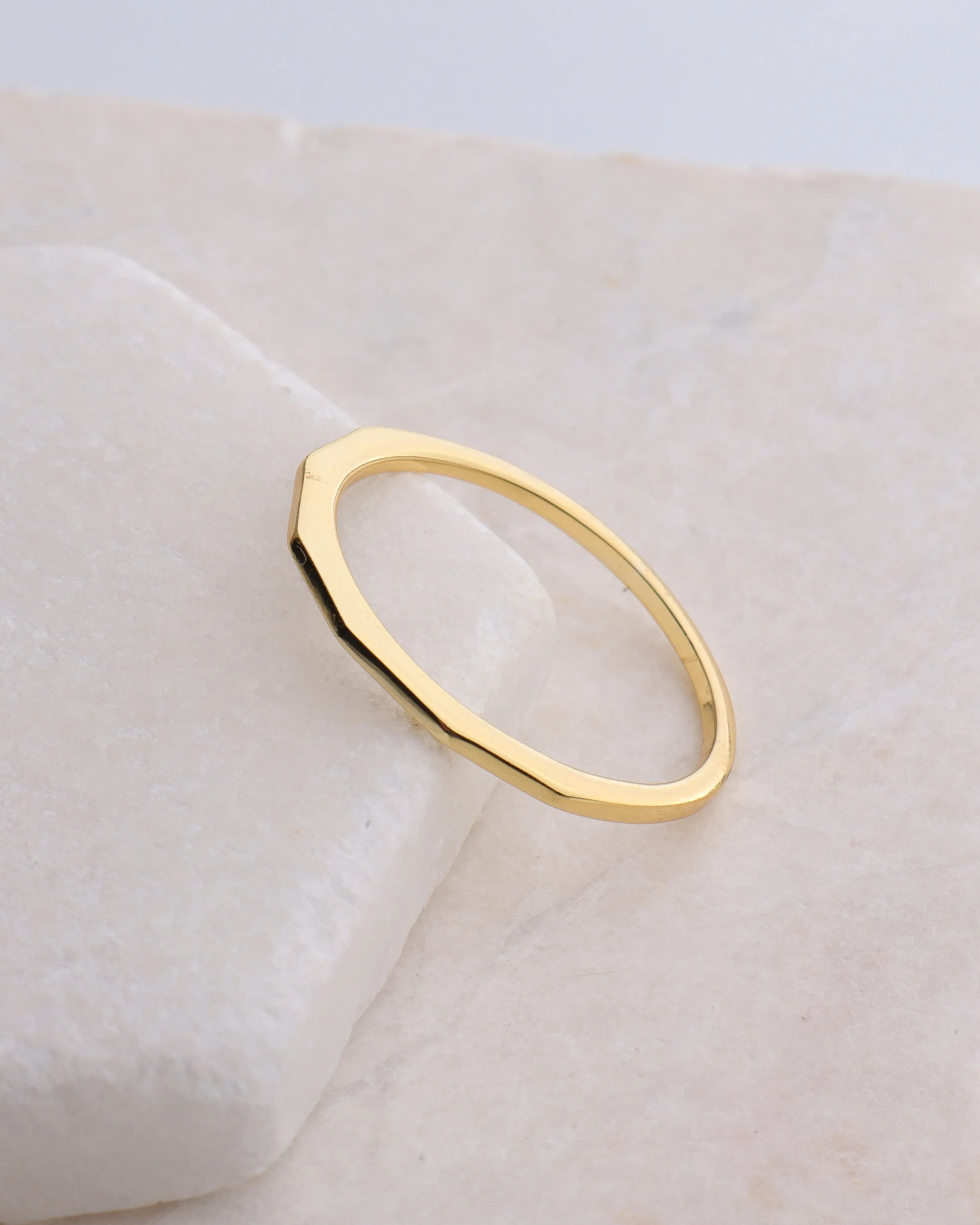 Thin Hammered Ring
