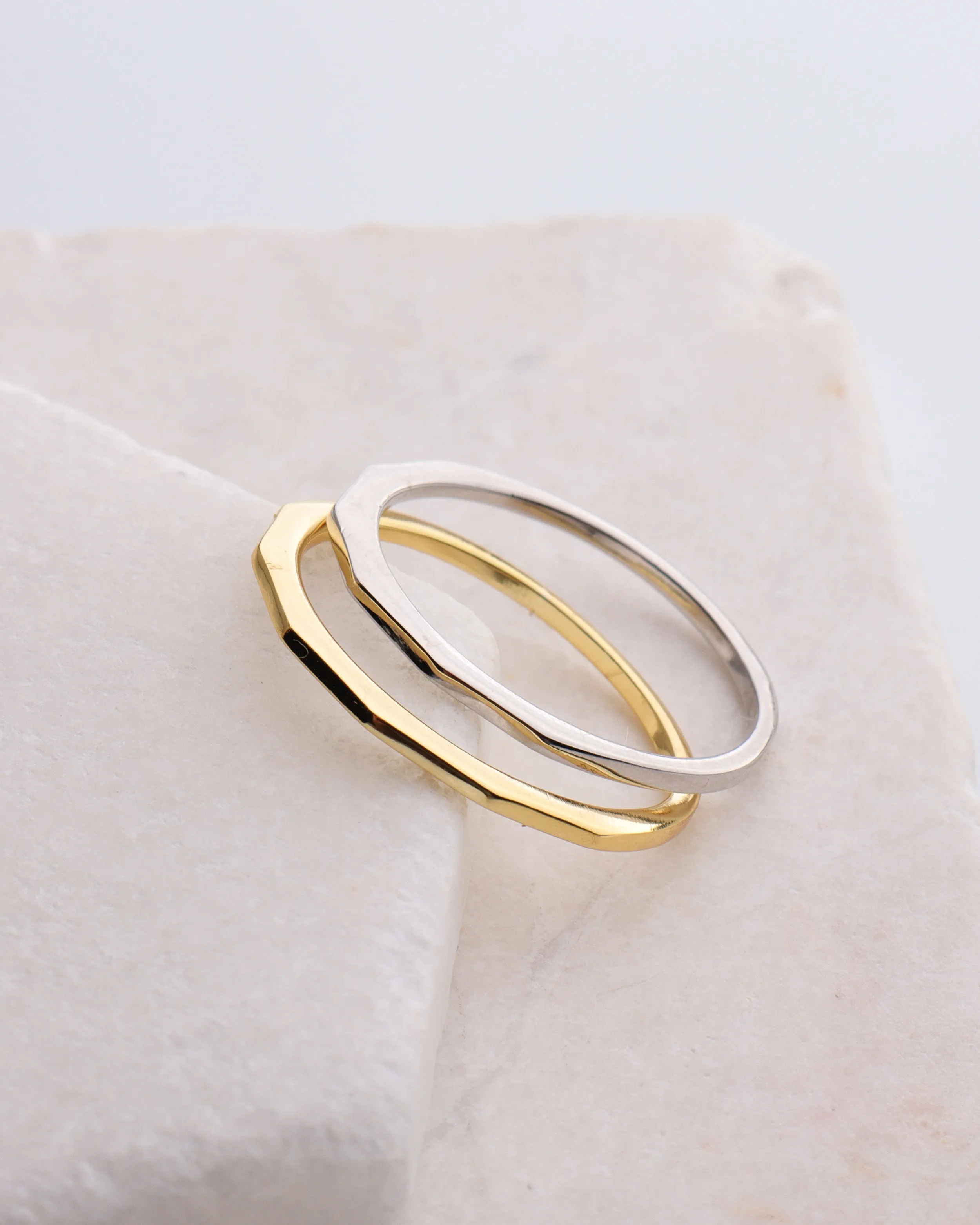 Thin Hammered Ring