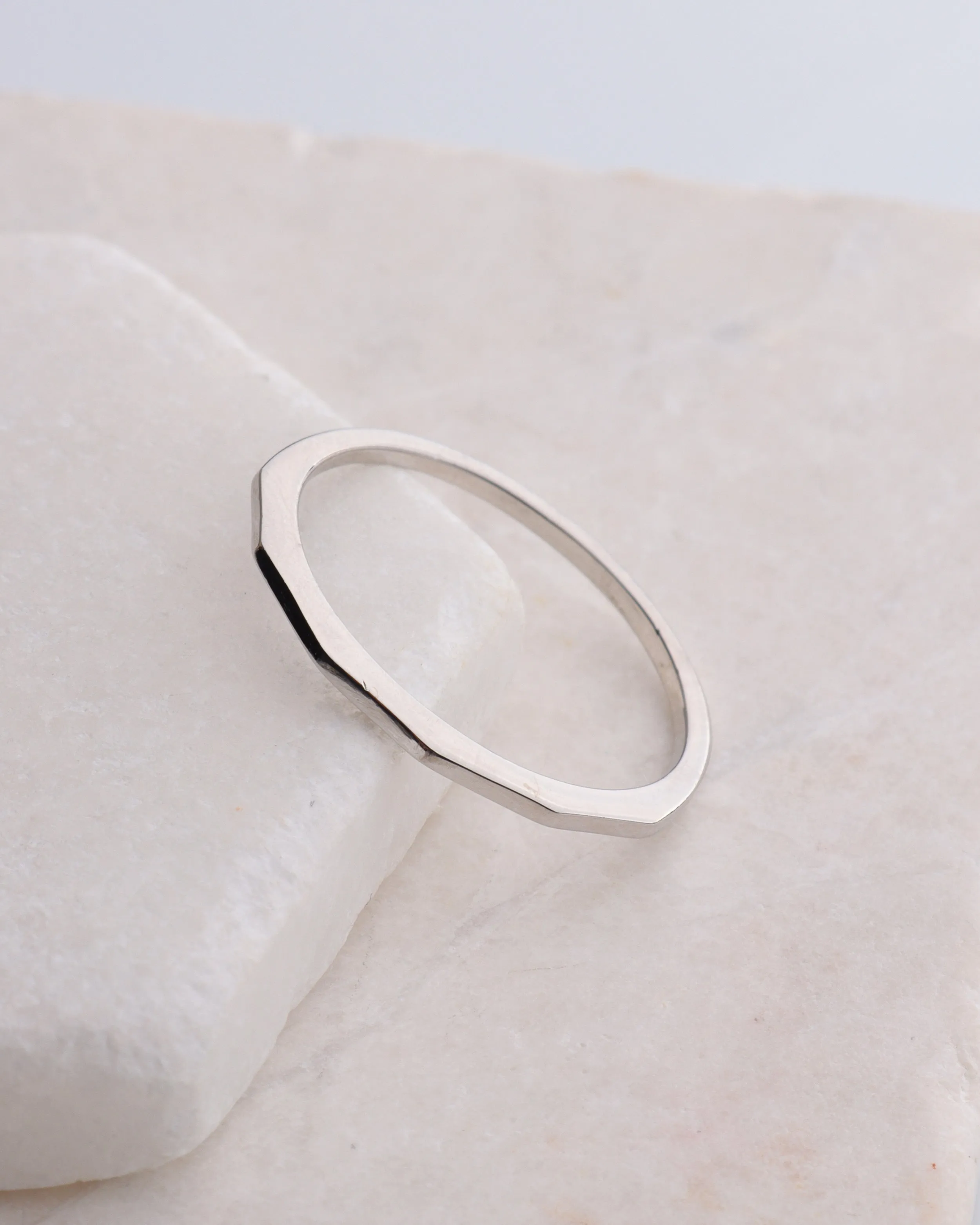 Thin Hammered Ring